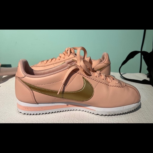 Nike Cortez Pink Gold Nike Shoes Nike Cortez Poshmark